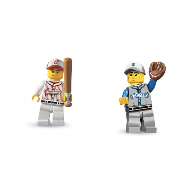 Leg Collezionisti - Coppia Minifigures Giocatori di Baseball 