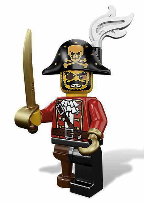 Lego Minifigure Series 8 Pirate Captain (8833)